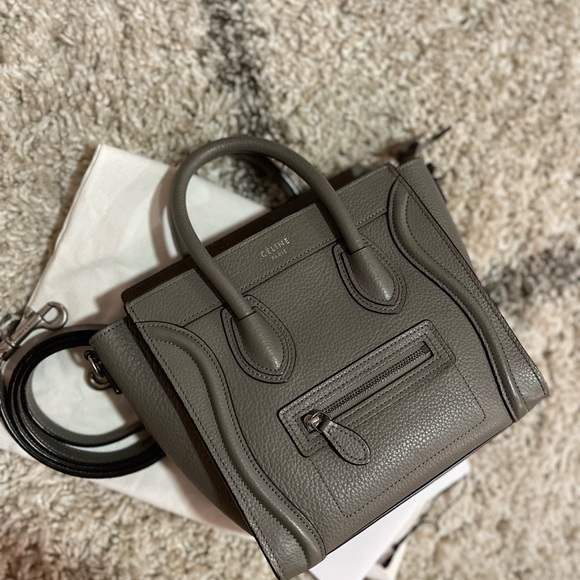 SOLD 🌸CELINE NANO LUGGAGE BAG IN DRUMMED CALFSKIN 🌸 - Picture 8 of 15